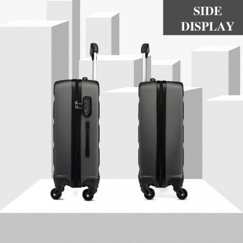 Easy Luggage K1991-1L - Kono 24 Inch Horizontal Design ABS Hard Shell Suitcase With TSA Lock - Grey