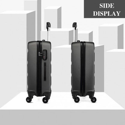 Easy Luggage K1991-1L - Kono 24 Inch Horizontal Design ABS Hard Shell Suitcase With TSA Lock - Grey