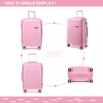 Easy Luggage K1997L - KONO 28 INCH HARD SHELL PP SUITCASE - PINK