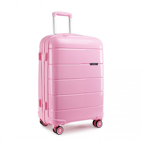 Easy Luggage K1997L - KONO 28 INCH HARD SHELL PP SUITCASE - PINK