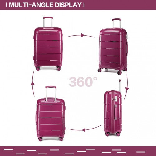 Easy Luggage K1997L - KONO 28 INCH HARD SHELL PP SUITCASE - PURPLE