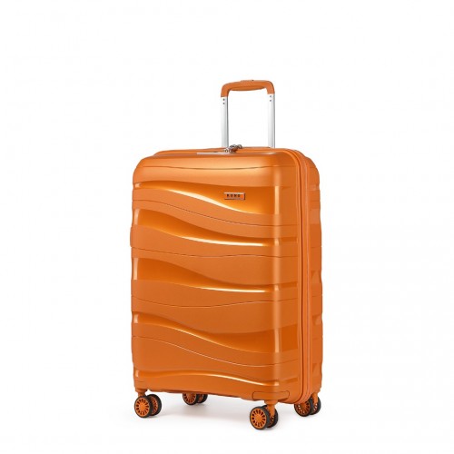 Easy Luggage K2094L - Kono 20 Inch Lightweight Polypropylene Hard Shell Suitcase With TSA Lock - Orange