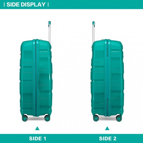 Easy Luggage K2094L - Kono 20 Inch Lightweight Polypropylene Hard Shell Suitcase With TSA Lock - Blue