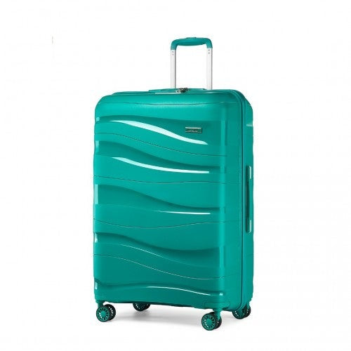 Easy Luggage K2094L - Kono 24 Inch Lightweight Polypropylene Hard Shell Suitcase With TSA Lock - Blue