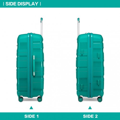 Easy Luggage K2094L - Kono 24 Inch Lightweight Polypropylene Hard Shell Suitcase With TSA Lock - Blue