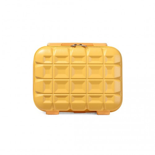 Easy Luggage K2292L - Kono 13 Inch Lightweight Hard Shell ABS Vanity Case - Yellow