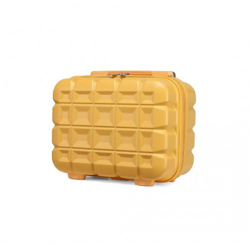 Easy Luggage K2292L - Kono 13 Inch Lightweight Hard Shell ABS Vanity Case - Yellow