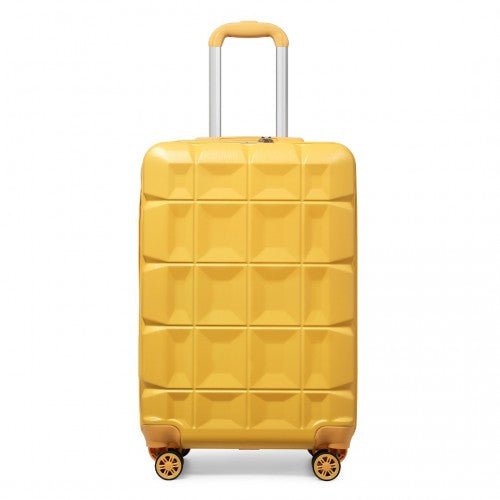 Easy Luggage K2292L - Kono 20 Inch Lightweight Hard Shell ABS Luggage Cabin Suitcase With TSA Lock - Yellow
