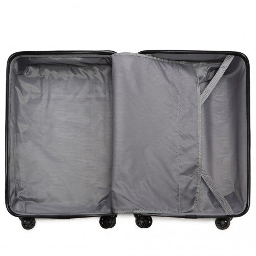 Easy Luggage K2292L - Kono 24 Inch Lightweight Hard Shell ABS Suitcase With TSA Lock - Black