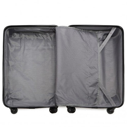 Easy Luggage K2292L - Kono 24 Inch Lightweight Hard Shell ABS Suitcase With TSA Lock - Black