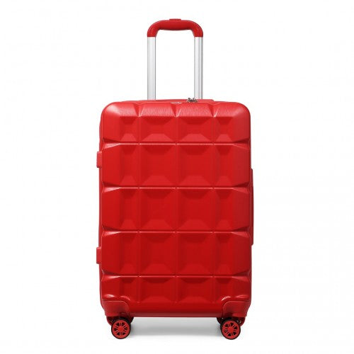 Easy Luggage K2292L - Kono 24 Inch Lightweight Hard Shell ABS Suitcase With TSA Lock - Red