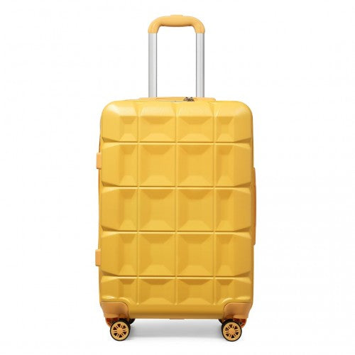 Easy Luggage K2292L - Kono 24 Inch Lightweight Hard Shell ABS Suitcase With TSA Lock - Yellow