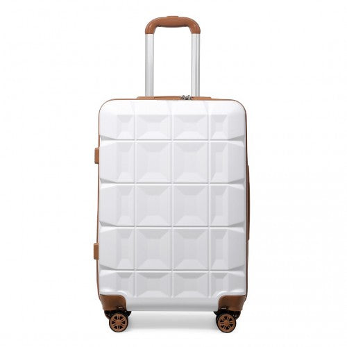 Easy Luggage K2292L - Kono 28 Inch Lightweight Hard Shell ABS Suitcase With TSA Lock - White