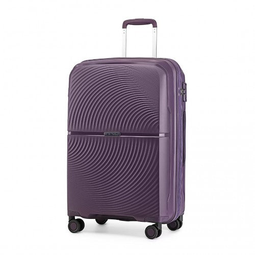 Easy Luggage K2393L - British Traveller 28 Inch Spinner Hard Shell PP Suitcase With TSA Lock - Purple
