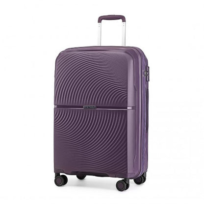 Easy Luggage K2393L - British Traveller 28 Inch Spinner Hard Shell PP Suitcase With TSA Lock - Purple