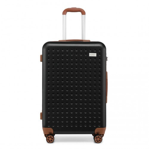 Easy Luggage K2394L - Kono 28 Inch Flexible Hard Shell ABS Suitcase With TSA Lock - Black