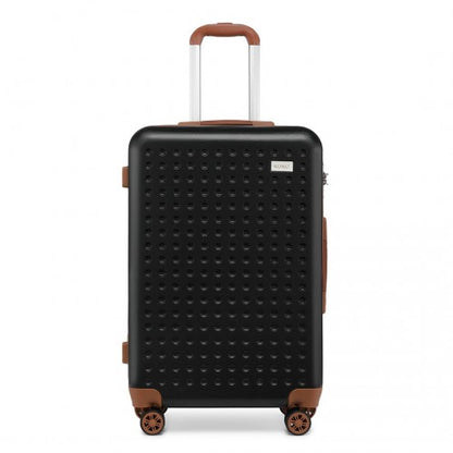 Easy Luggage K2394L - Kono 28 Inch Flexible Hard Shell ABS Suitcase With TSA Lock - Black