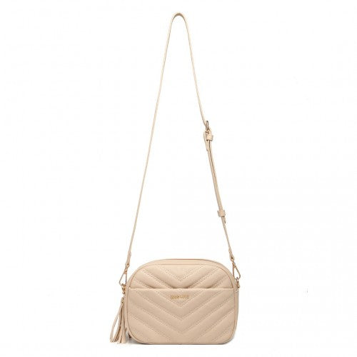 Easy Luggage LA2119-1 - Miss LuLu Lightweight Quilted Leather Cross body Bag - Khaki