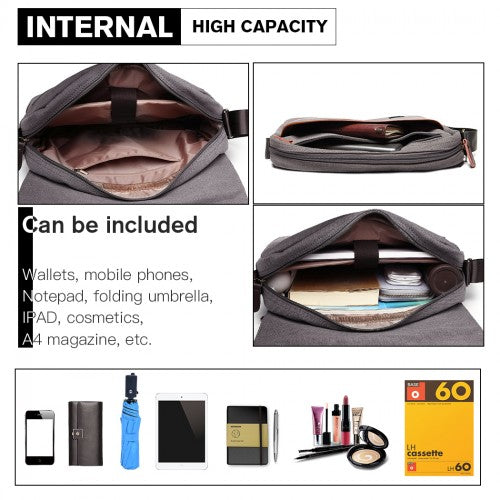 Easy Luggage LB1925 - Kono Classic Expanding Messenger Bag - Grey