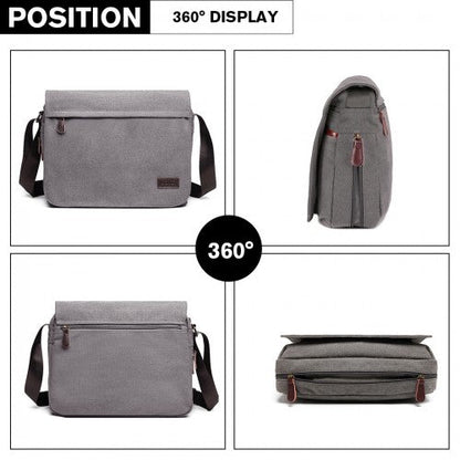 Easy Luggage LB1925 - Kono Classic Expanding Messenger Bag - Grey
