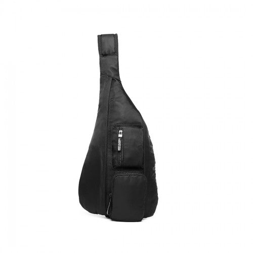Easy Luggage LB1934 - Miss Lulu Casual Single Strap Sling Backpack - Black