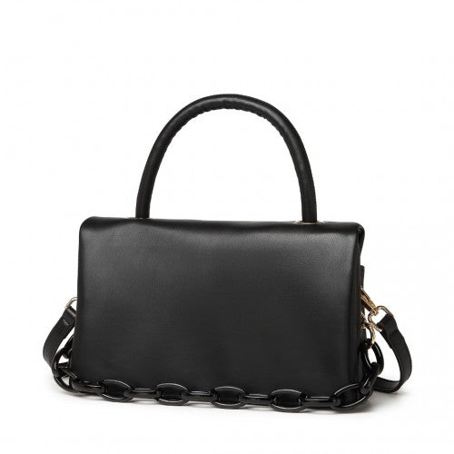 Easy Luggage LB2122 - Miss Lulu Personality Versatile Chain Handbag Crossbody Bag - Black