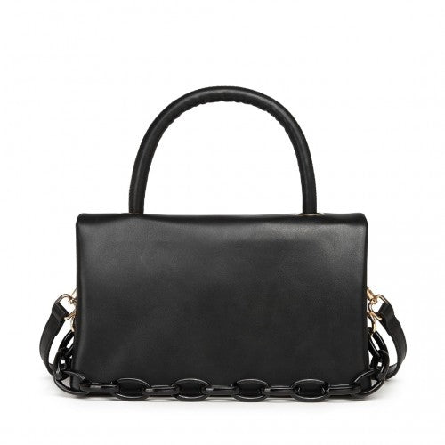 Easy Luggage LB2122 - Miss Lulu Personality Versatile Chain Handbag Crossbody Bag - Black