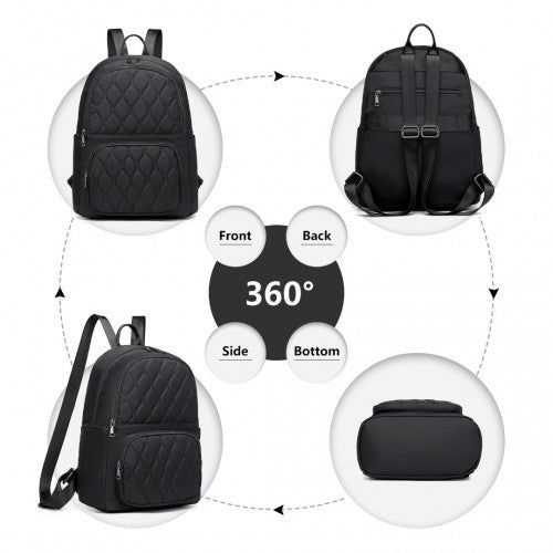 Easy Luggage LB2250 - Miss Lulu Casual Lightweight Ladies Backpack - Black