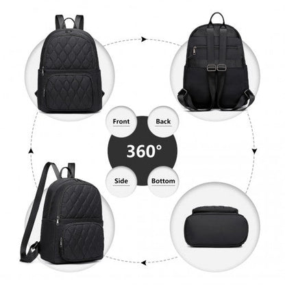 Easy Luggage LB2250 - Miss Lulu Casual Lightweight Ladies Backpack - Black