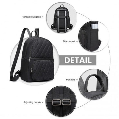 Easy Luggage LB2250 - Miss Lulu Casual Lightweight Ladies Backpack - Black