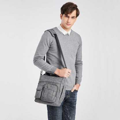 Easy Luggage LB6923 - Kono Multi-Compartment Tote Shoulder Bag - Grey