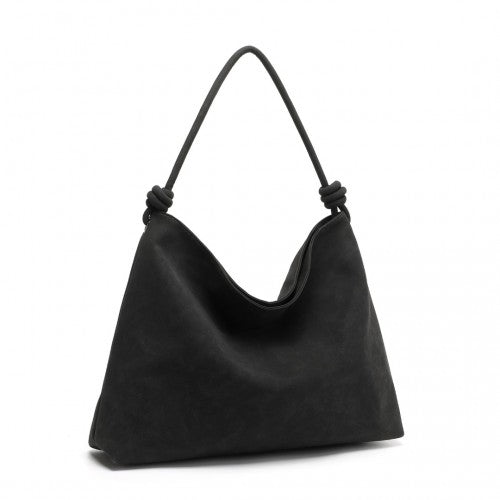 Easy Luggage LG2324 - Miss Lulu Minimalist Chic Tote With Personality - Black