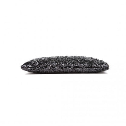 Easy Luggage LH1765 - Miss Lulu Sequins Clutch Evening Bag - Black