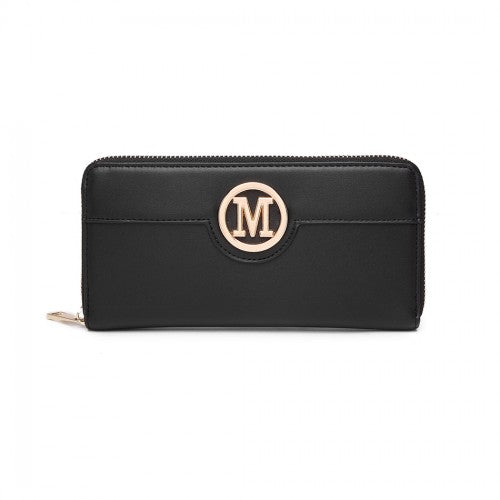 Easy Luggage LP2031 - Miss Lulu Women's Leather Look Purse - Black