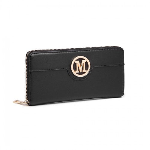Easy Luggage LP2031 - Miss Lulu Women's Leather Look Purse - Black