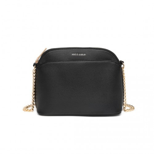 Easy Luggage LT2101 - Miss Lulu Cross-Body Sleek Handbag - Black