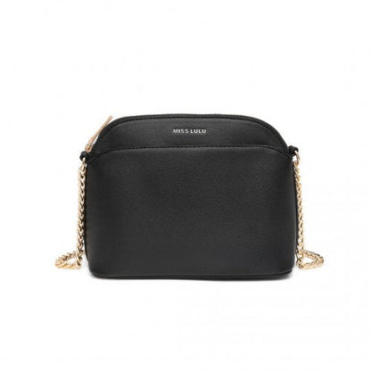Easy Luggage LT2101 - Miss Lulu Cross-Body Sleek Handbag - Black