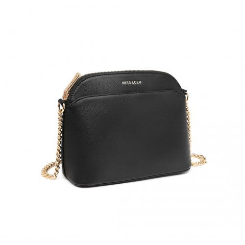 Easy Luggage LT2101 - Miss Lulu Cross-Body Sleek Handbag - Black