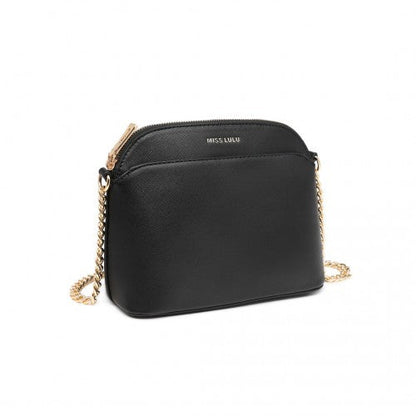 Easy Luggage LT2101 - Miss Lulu Cross-Body Sleek Handbag - Black