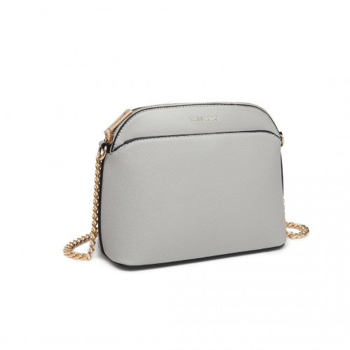 Easy Luggage LT2101 - Miss Lulu Cross-Body Sleek Handbag - Grey