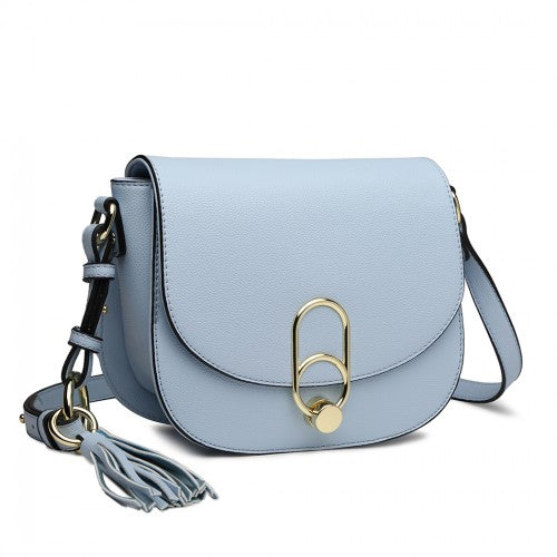 Easy Luggage LZ1831 - MISS LULU CROSS BODY SADDLE BAG - BLUE