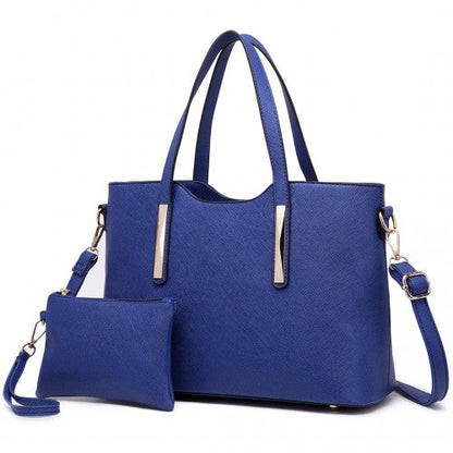 Easy Luggage S1719 - Miss Lulu Pu Leather Handbag & Purse - Navy