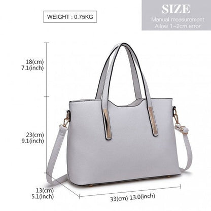 Easy Luggage S1719 - Miss Lulu Pu Leather Handbag & Purse - White