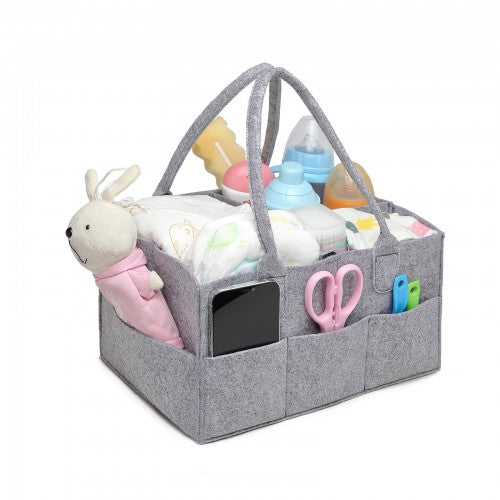 Easy Luggage S2049 - Kono Felt Caddy Organiser With Storage - Grey