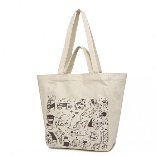 Easy Luggage S2316 - Durable Canvas Shopping Shoulder Bag - Beige